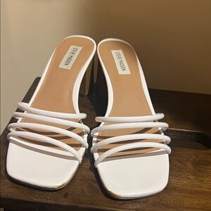 Steve Madden Strappy White Heels